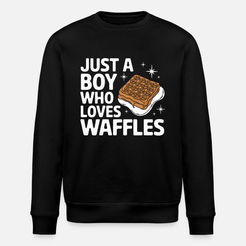 Waffles Breakfast Sweets - Stanley/Stella ROLLER Unisex Organic Sweatshirt - black