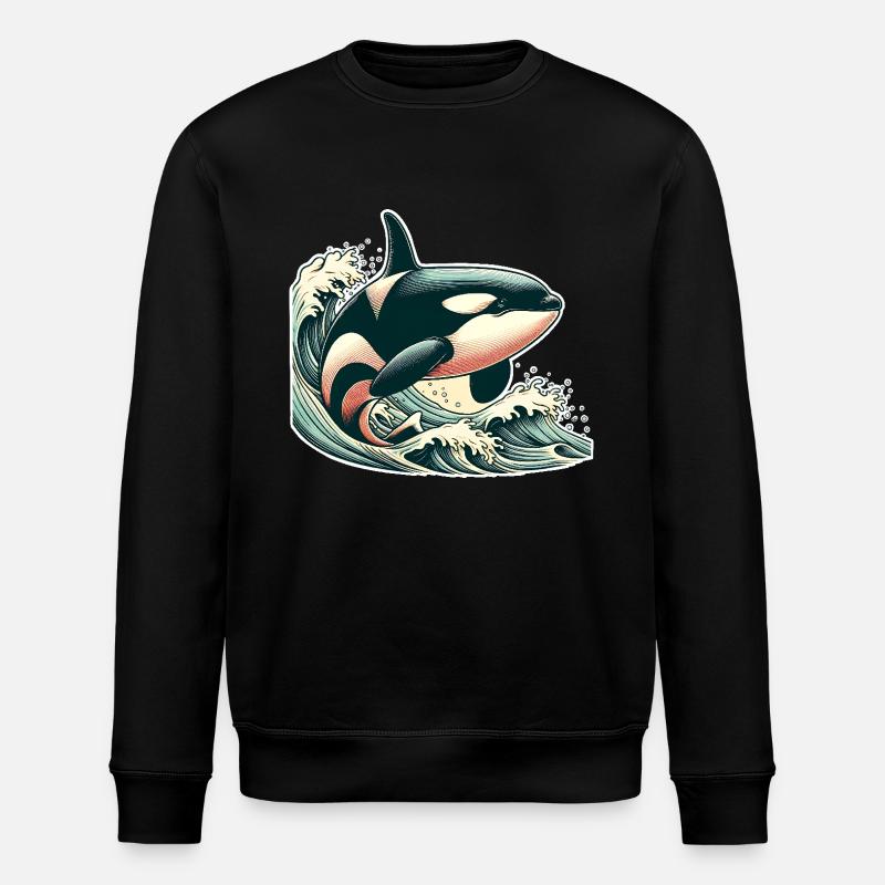 Orca Schwertwal - Stanley/Stella Unisex Bio-Sweatshirt ROLLER - Schwarz