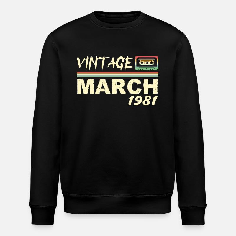 Mars 1981 - March 1981 - Sweat bio ROLLER Stanley/Stella Unisexe - noir