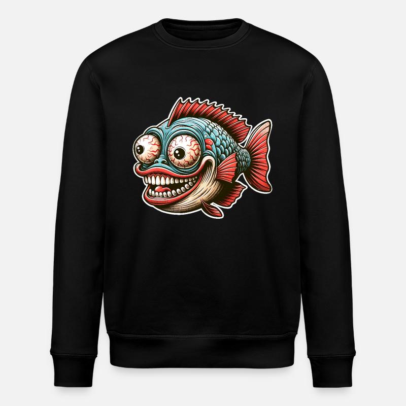 Poisson - Sweat bio ROLLER Stanley/Stella Unisexe - noir