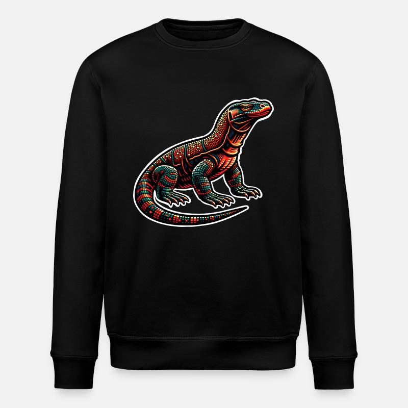 Komodowaran Komodo Dragon - Stanley/Stella ROLLER Unisex Organic Sweatshirt - black