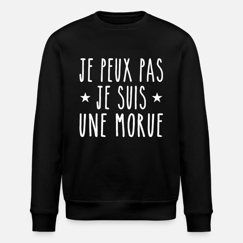 I can't I'm a cod - Stanley/Stella ROLLER Unisex Organic Sweatshirt - black