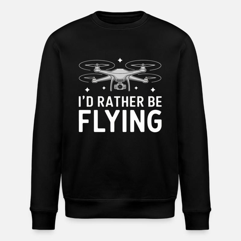 Dronen Pilot Quadrocopter Drone - Stanley/Stella Unisex Bio-Sweatshirt ROLLER - Schwarz