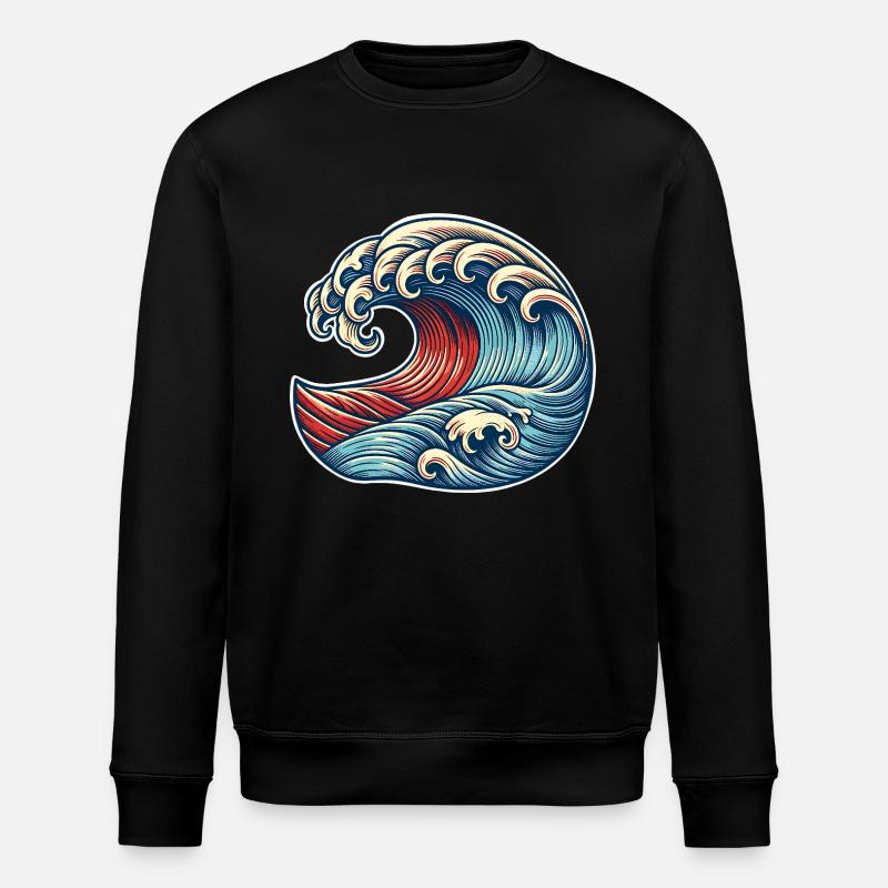 Welle - Stanley/Stella Unisex Bio-Sweatshirt ROLLER - Schwarz
