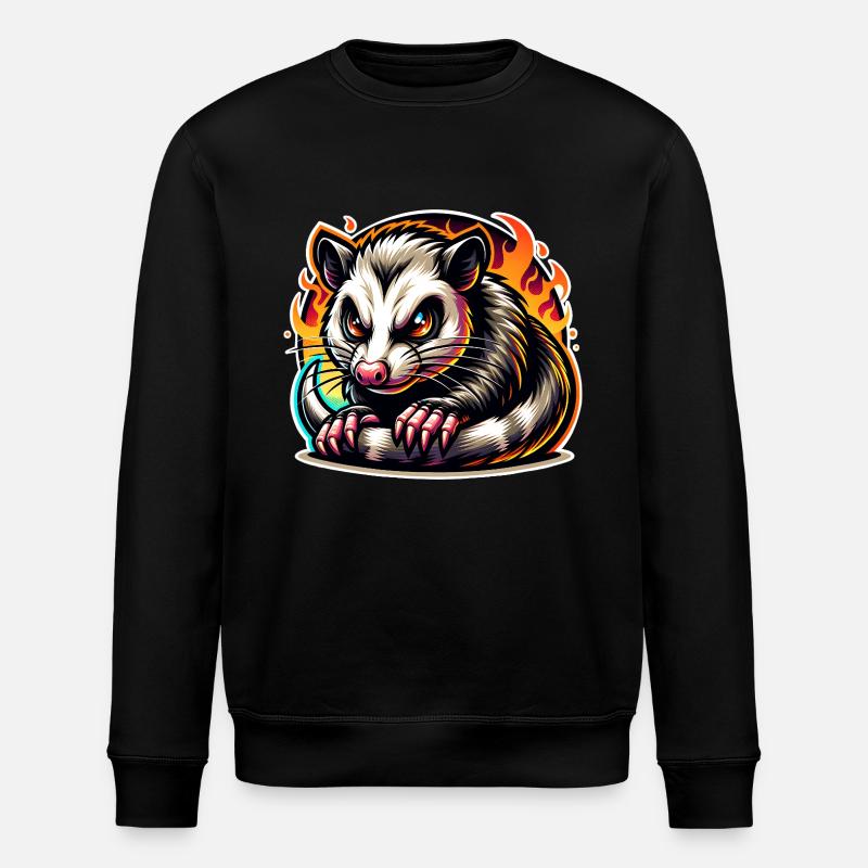 Opossum - Stanley/Stella Unisex Bio-Sweatshirt ROLLER - Schwarz