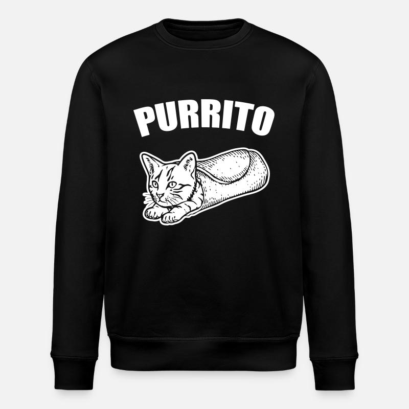 Purrito - Stanley/Stella Unisex Bio-Sweatshirt ROLLER - Schwarz