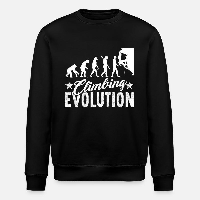 Climbing Evolution - Stanley/Stella ROLLER Unisex Organic Sweatshirt - black