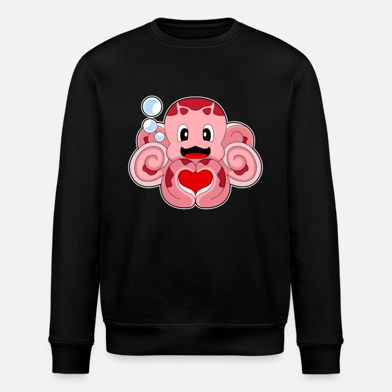 Cœur de pieuvre - Sweat bio ROLLER Stanley/Stella Unisexe - noir