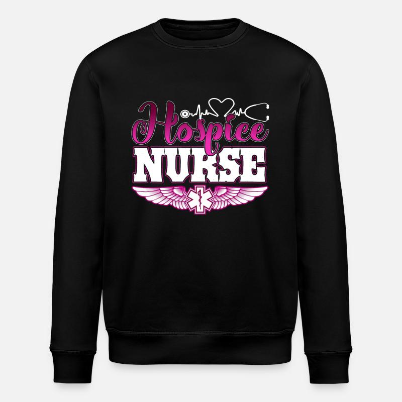 Funny Hospice Nurse - Stanley/Stella ROLLER Unisex Organic Sweatshirt - black
