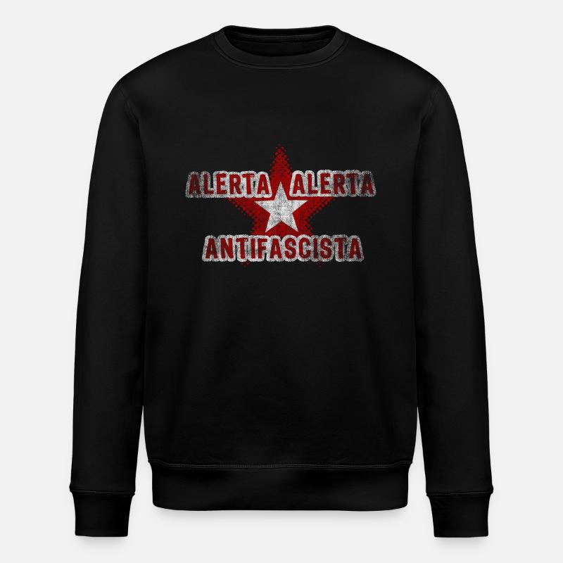Slogan Stern Antifa - Stanley/Stella ROLLER Unisex Organic Sweatshirt - black
