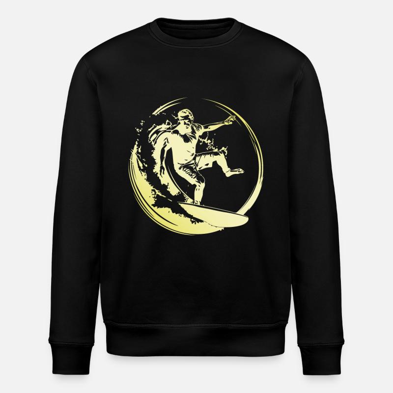 Surfer Mann - Stanley/Stella Unisex Bio-Sweatshirt ROLLER - Schwarz