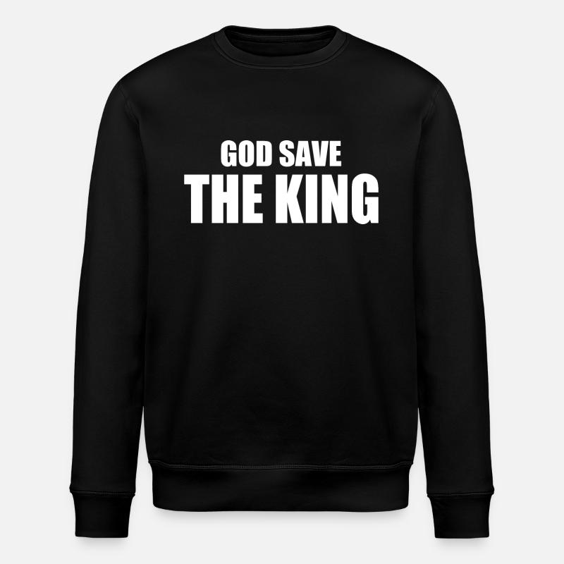 god save the king - Stanley/Stella ROLLER Unisex Organic Sweatshirt - black
