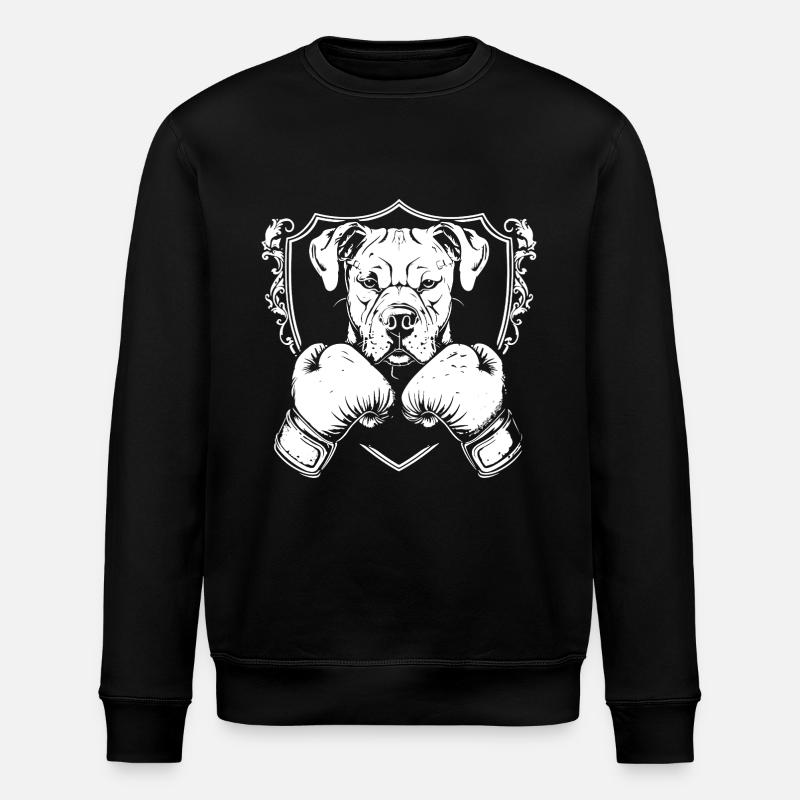 Chien Boxer Combattant - Sweat bio ROLLER Stanley/Stella Unisexe - noir