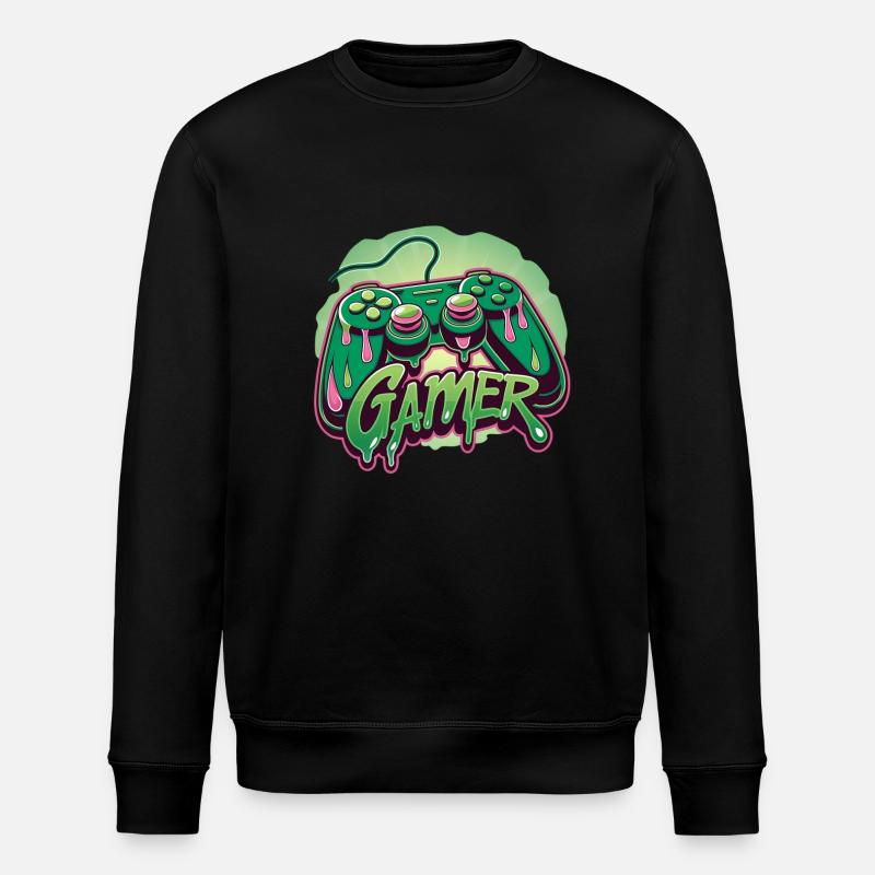 Gamer - Stanley/Stella Unisex Bio-Sweatshirt ROLLER - Schwarz