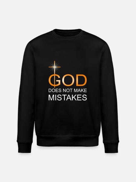God does not make mistakes - Stanley/Stella ROLLER Unisex Organic Sweatshirt - black