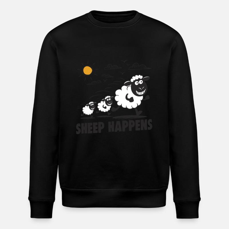 Funny Sheep Sheep Happens - Sweat bio ROLLER Stanley/Stella Unisexe - noir
