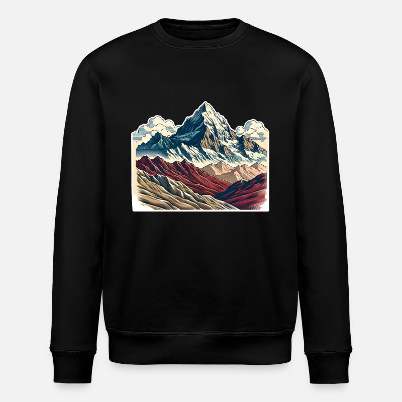 Berge - Stanley/Stella Unisex Bio-Sweatshirt ROLLER - Schwarz