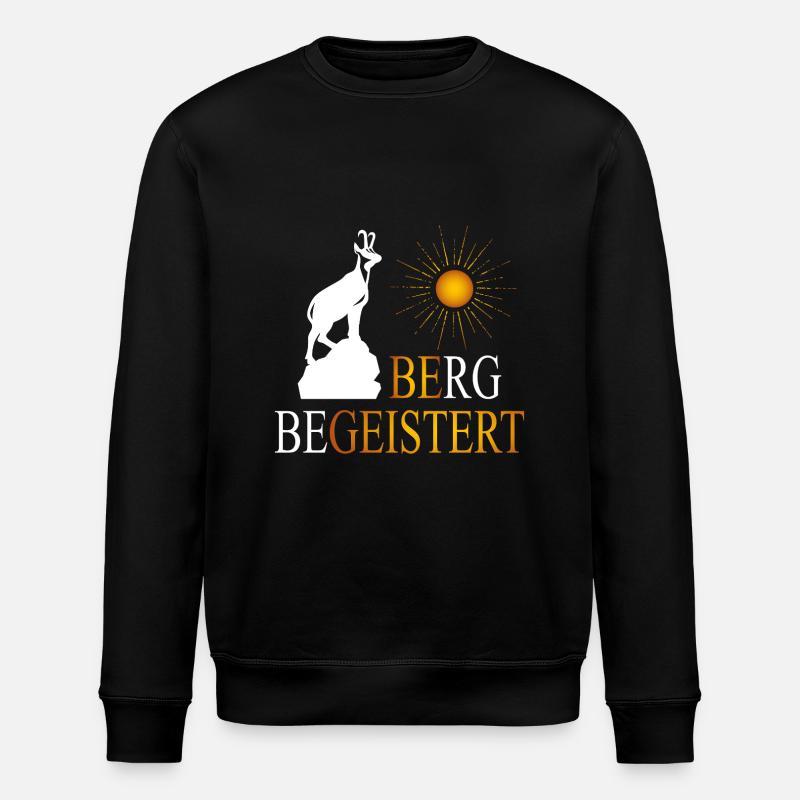 Mountain Enthusiast 1 - Stanley/Stella ROLLER Unisex Organic Sweatshirt - black