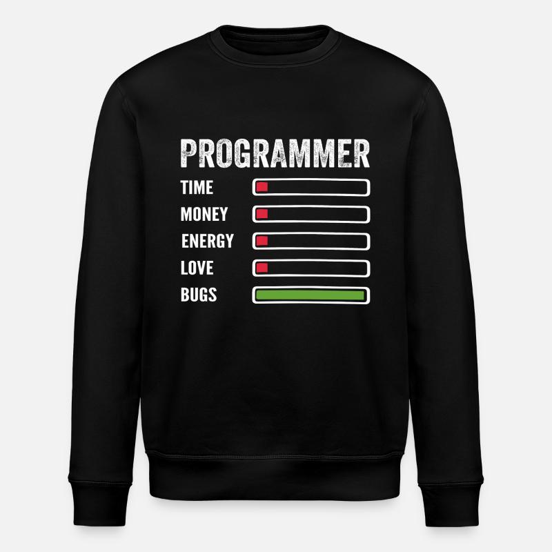 Developer Humor Programmer Coder - Stanley/Stella ROLLER Unisex Organic Sweatshirt - black