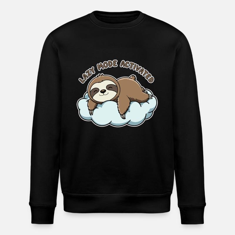 Sleeping Sloth - Stanley/Stella ROLLER Unisex Organic Sweatshirt - black