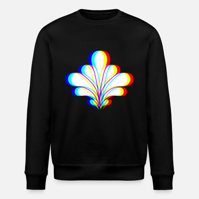 EDM - Blume - Glitch Rave Style - Stanley/Stella Unisex Bio-Sweatshirt ROLLER - Schwarz