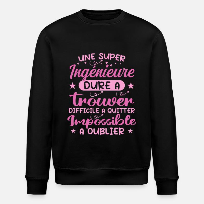 A Super Engineer - Engineer Gift - Stanley/Stella ROLLER Unisex Organic Sweatshirt - black