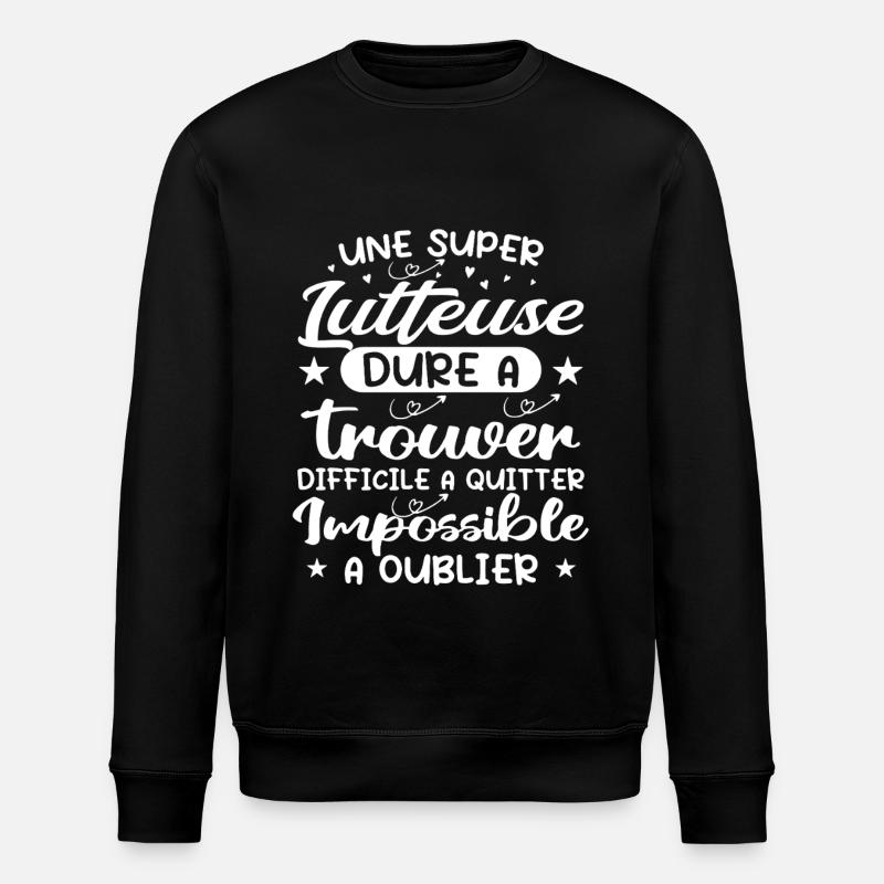 Ein Super Wrestler - Wrestler Geschenk - Stanley/Stella Unisex Bio-Sweatshirt ROLLER - Schwarz