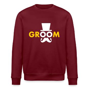 Groom - Stanley/Stella Unisex Bio-Sweatshirt ROLLER - Burgunderrot - Vorne - Nik (191cm)