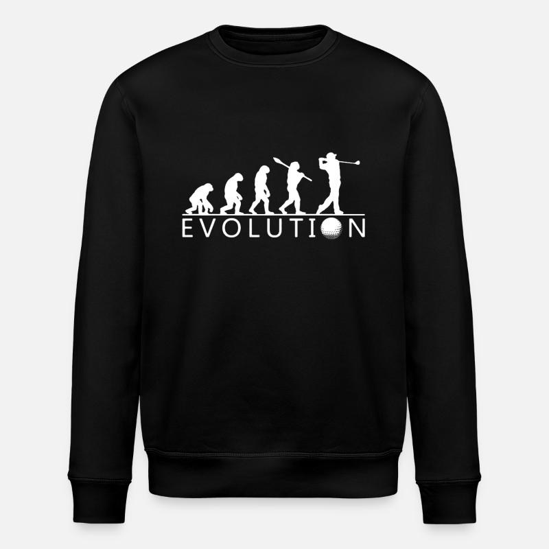 Evolution Of Golf - Stanley/Stella ROLLER Unisex Organic Sweatshirt - black