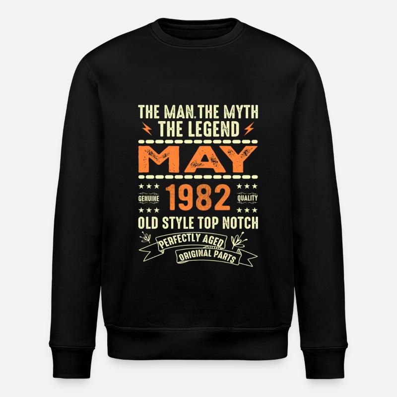 Anniversaire Mai 1982 - Mai 1982 - Sweat bio ROLLER Stanley/Stella Unisexe - noir