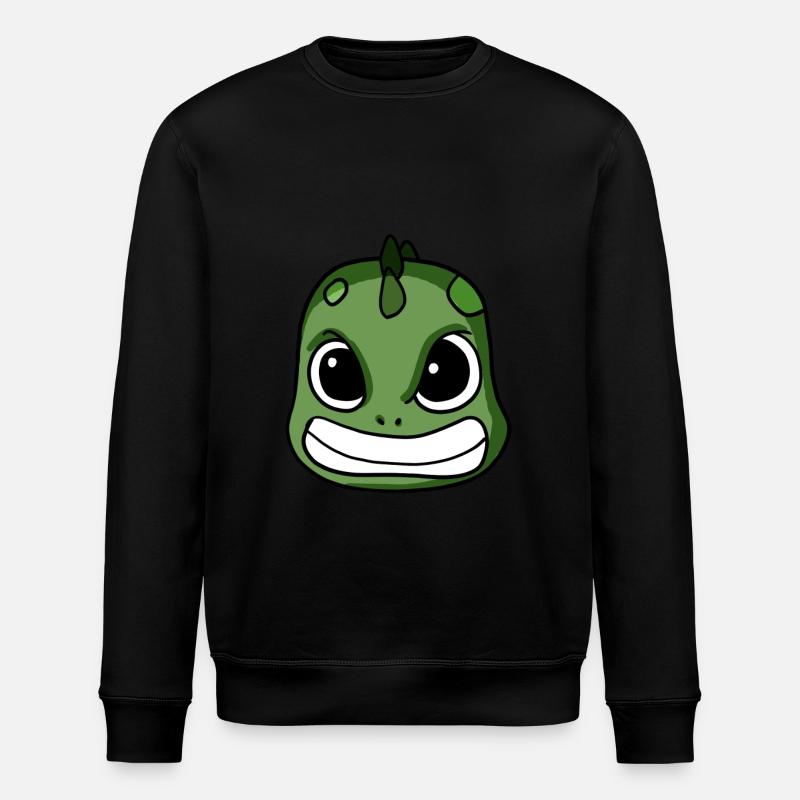 Dino Sauer upsets dinosaur head - Stanley/Stella ROLLER Unisex Organic Sweatshirt - black