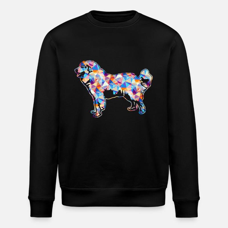 Great Pyrenees Geometric - Stanley/Stella ROLLER Unisex Organic Sweatshirt - black