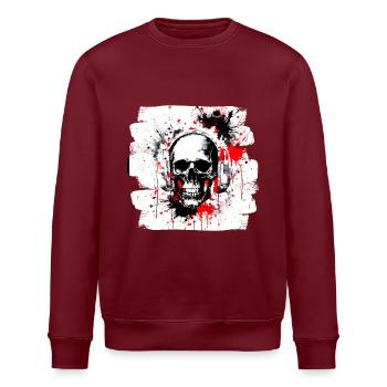 Trash Polka Tattoo Heavy Metal Style - Stanley/Stella Unisex Bio-Sweatshirt ROLLER - Burgunderrot - Vorne - Nik (191cm)