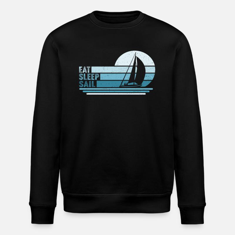 Eat Sleep Sail - Stanley/Stella Unisex Bio-Sweatshirt ROLLER - Schwarz