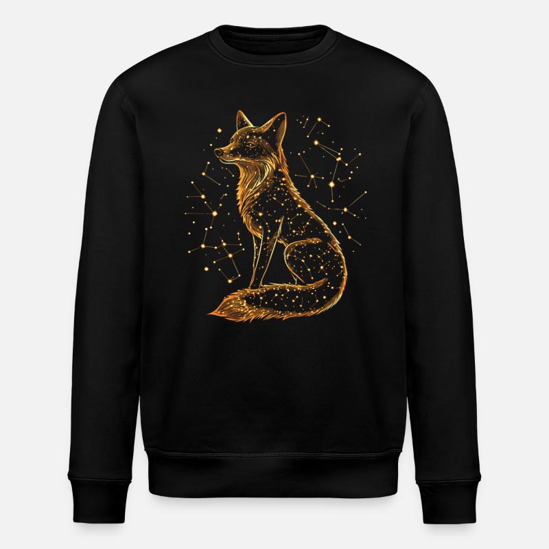Fuchs Sterne Sternenbild - Stanley/Stella Unisex Bio-Sweatshirt ROLLER - Schwarz