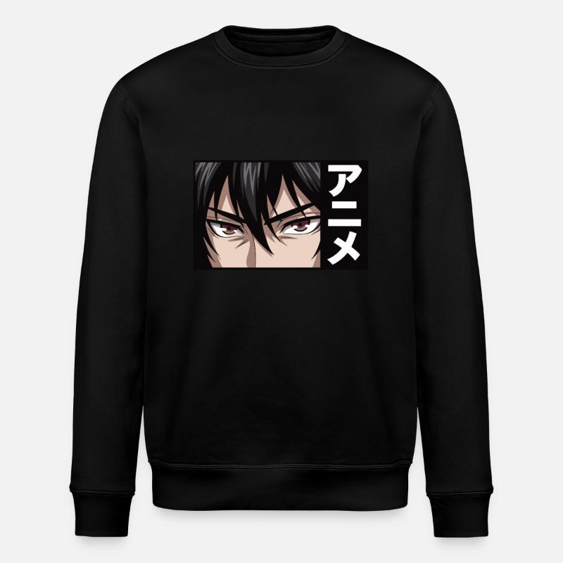 Anime eyes - Stanley/Stella Unisex Bio-Sweatshirt ROLLER - Schwarz