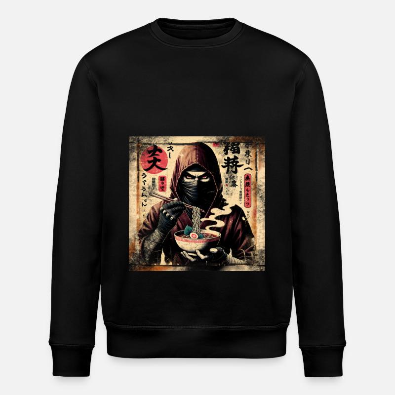 Ramen Ninja Grunge Style d’affiche - Sweat bio ROLLER Stanley/Stella Unisexe - noir