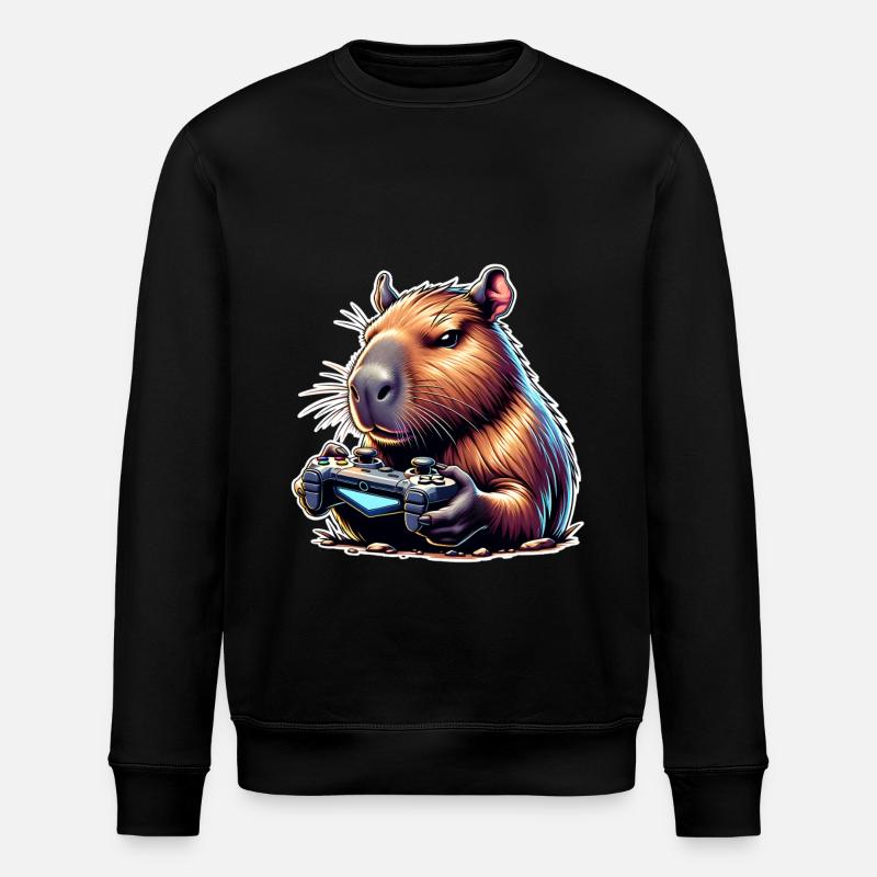 Capybara Gaming - Stanley/Stella Unisex Bio-Sweatshirt ROLLER - Schwarz