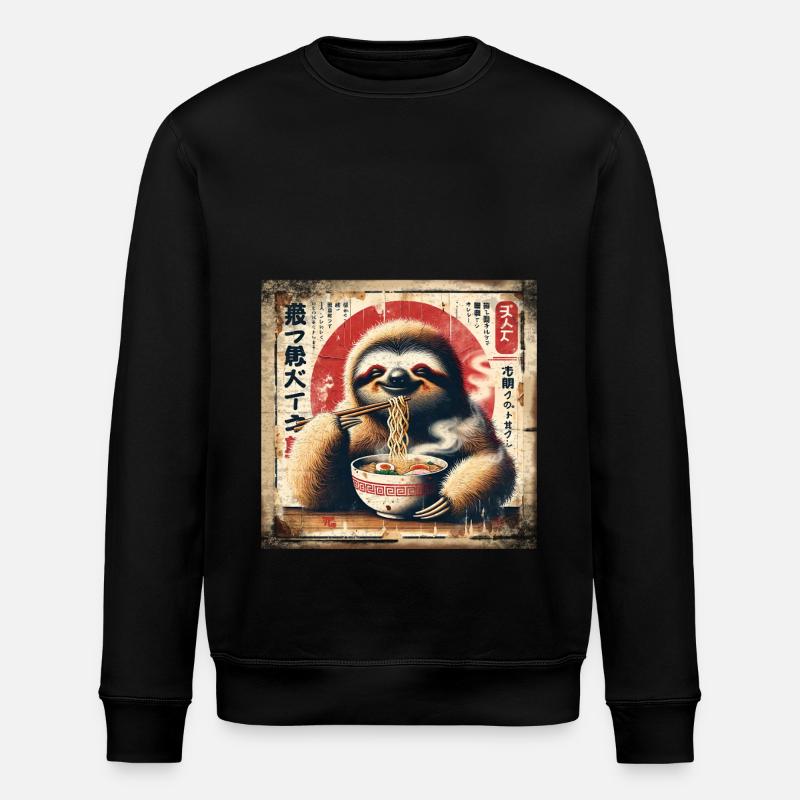 Ramen paresseux Grunge style d’affiche - Sweat bio ROLLER Stanley/Stella Unisexe - noir