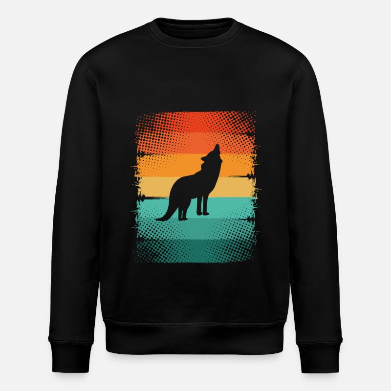 Wolf - Stanley/Stella Unisex Bio-Sweatshirt ROLLER - Schwarz