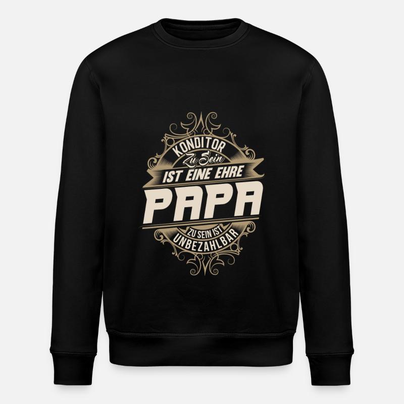 Konditor Papa - Stanley/Stella Unisex Bio-Sweatshirt ROLLER - Schwarz