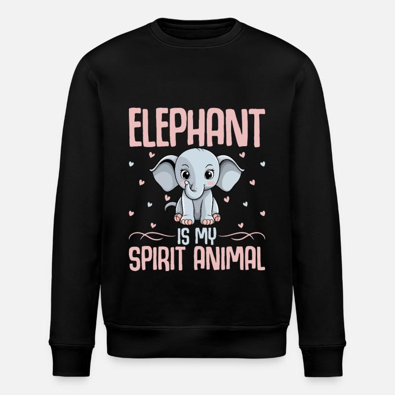 Éléphant - Sweat bio ROLLER Stanley/Stella Unisexe - noir