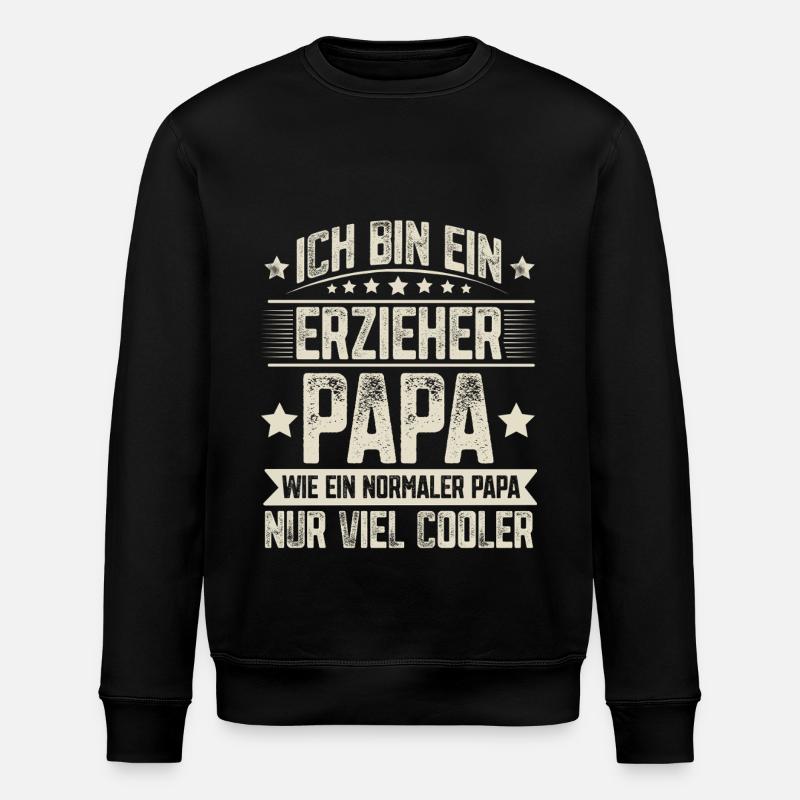 Erzieher Papa - Stanley/Stella Unisex Bio-Sweatshirt ROLLER - Schwarz