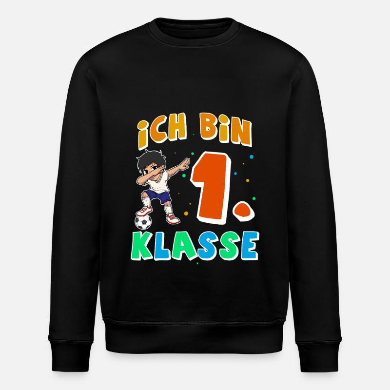 Einschulung Fußball - Stanley/Stella Unisex Bio-Sweatshirt ROLLER - Schwarz