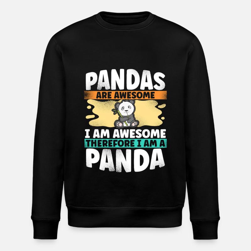 Panda - Sweat bio ROLLER Stanley/Stella Unisexe - noir