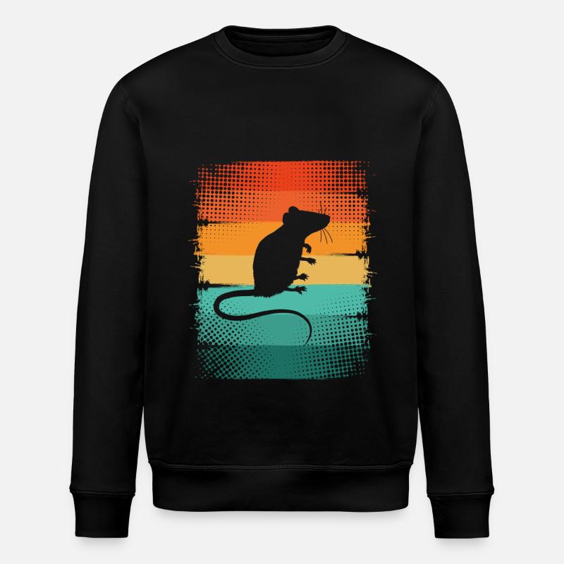 Ratte - Stanley/Stella Unisex Bio-Sweatshirt ROLLER - Schwarz