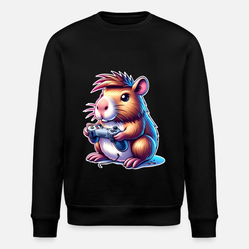 Capybara Gaming - Stanley/Stella Unisex Bio-Sweatshirt ROLLER - Schwarz