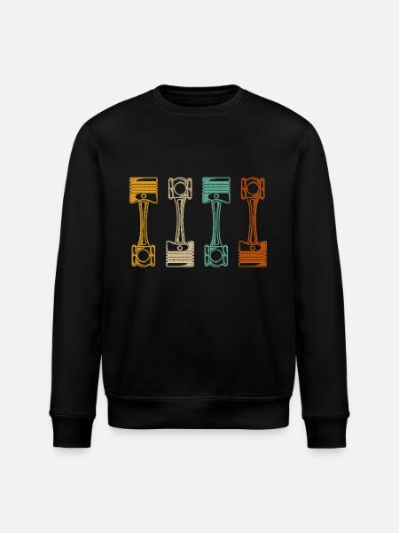 Retro Car Mechanic - Stanley/Stella ROLLER Unisex Organic Sweatshirt - black