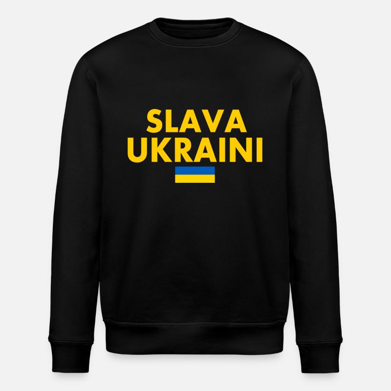Slava ukraini - Stanley/Stella Unisex Bio-Sweatshirt ROLLER - Schwarz
