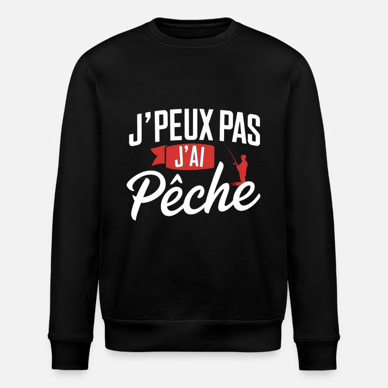J'peux Pas, J'ai Pêche - Sweat bio ROLLER Stanley/Stella Unisexe - noir
